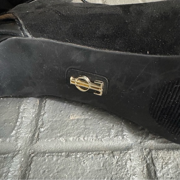 Jennifer Lopez Women’s 6M‎ Black Open Toe Ankle Boots Heels Peep Toe Zipper Heel - Picture 11 of 12